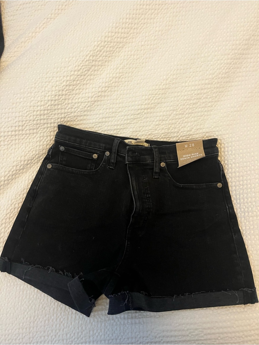 Madewell High-Rise Black Denim Women’s Shorts NWT